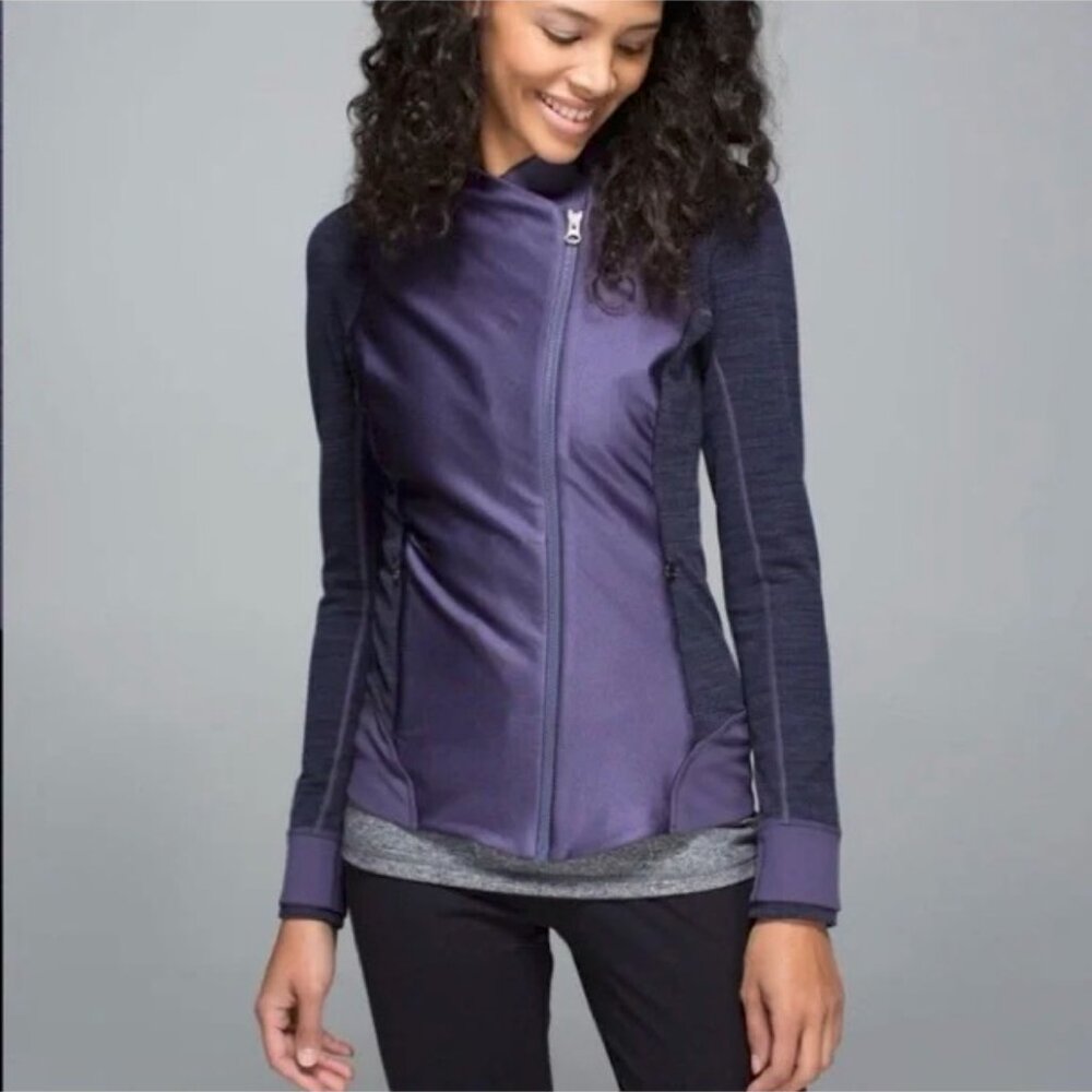 🧥 Lululemon Emerge Renewed Jacket - Nightfall Purple Tweed - Size 6